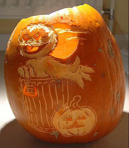 Oscar the Grouch Pumpkin Carving