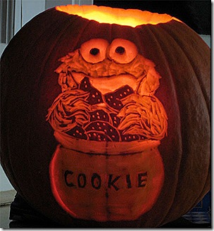 Cookie Monster Pumpkin Carving