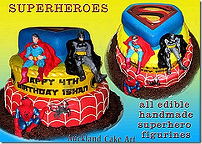 Superman & Batman Cake