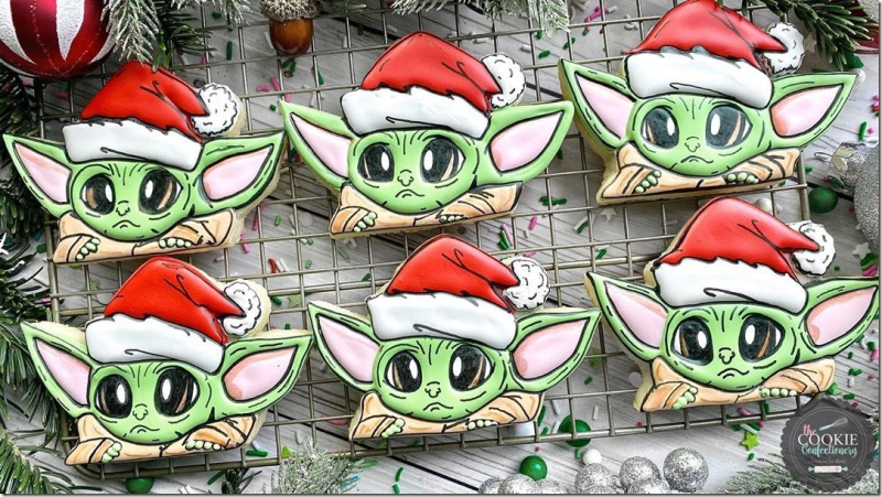 Baby Yoda Christmas Cookies