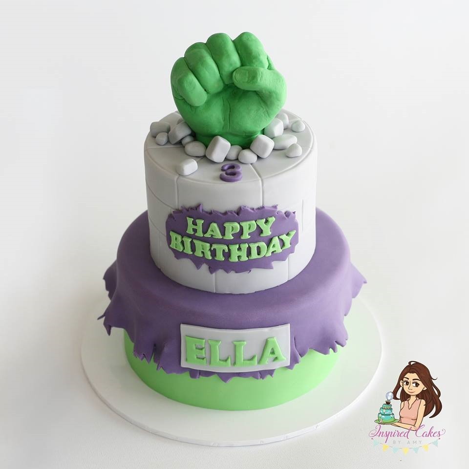 Incredible Hulk 3rd Birthday Cake