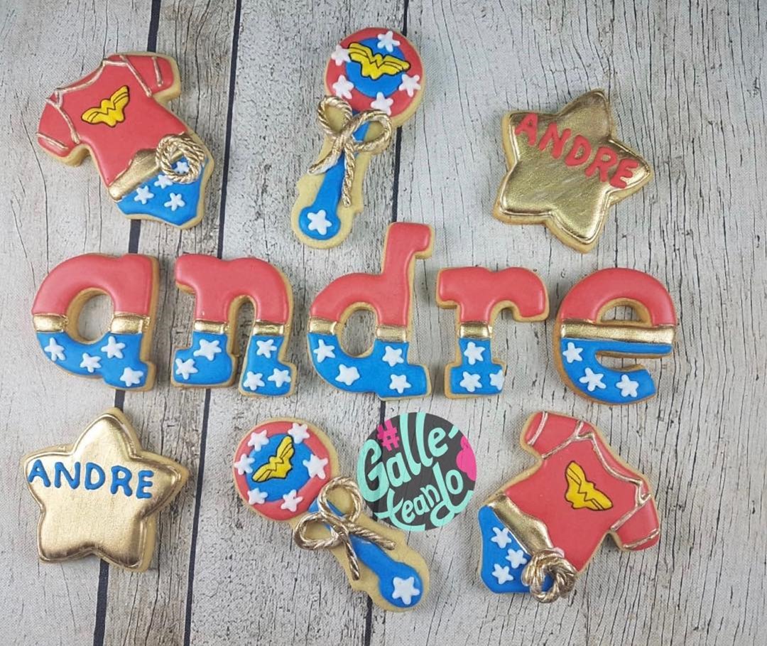 Wonder Woman Baby Shower Cookies