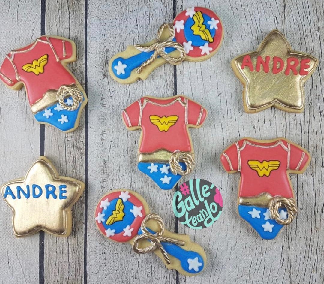 Wonder Woman Baby Shower Cookies