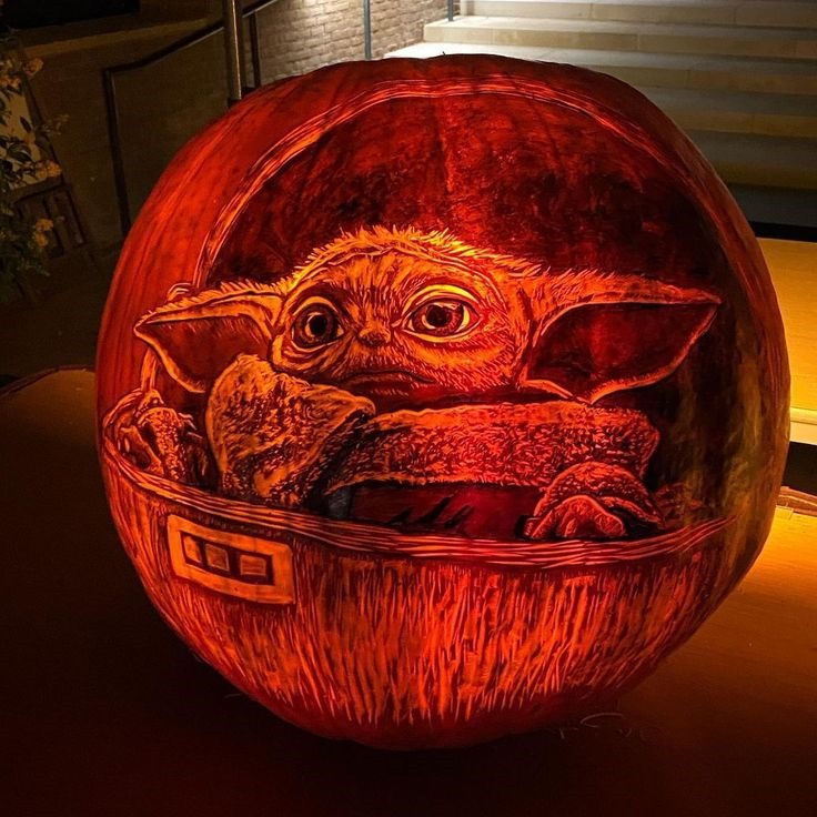 Gorgeous Baby Yoda Pumpkin Carving Between The Pages Blog