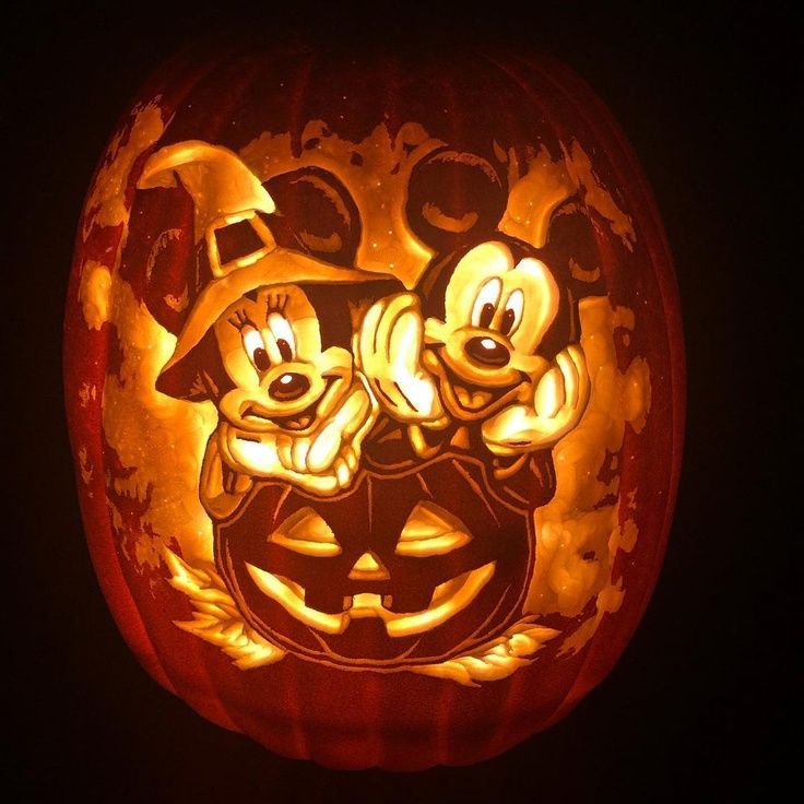 Mickey and Minnie Mouse Halloween Pumpkin - Between The Pages Blog