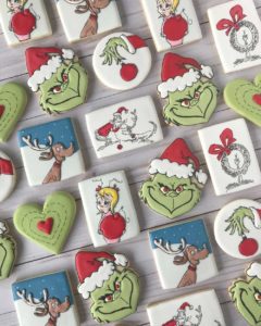 How the Grinch Stole Christmas Sketched Cookies - Between The Pages Blog