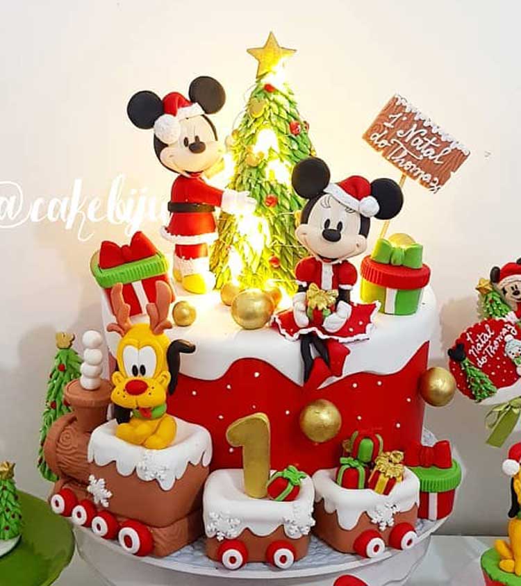 Mickey Christmas Party Cake and Cupcakes Between The Pages Blog