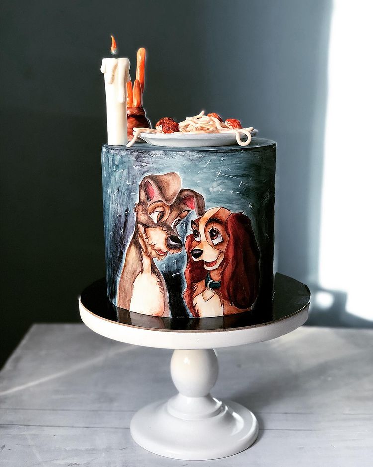 Lady and the Tramp cake