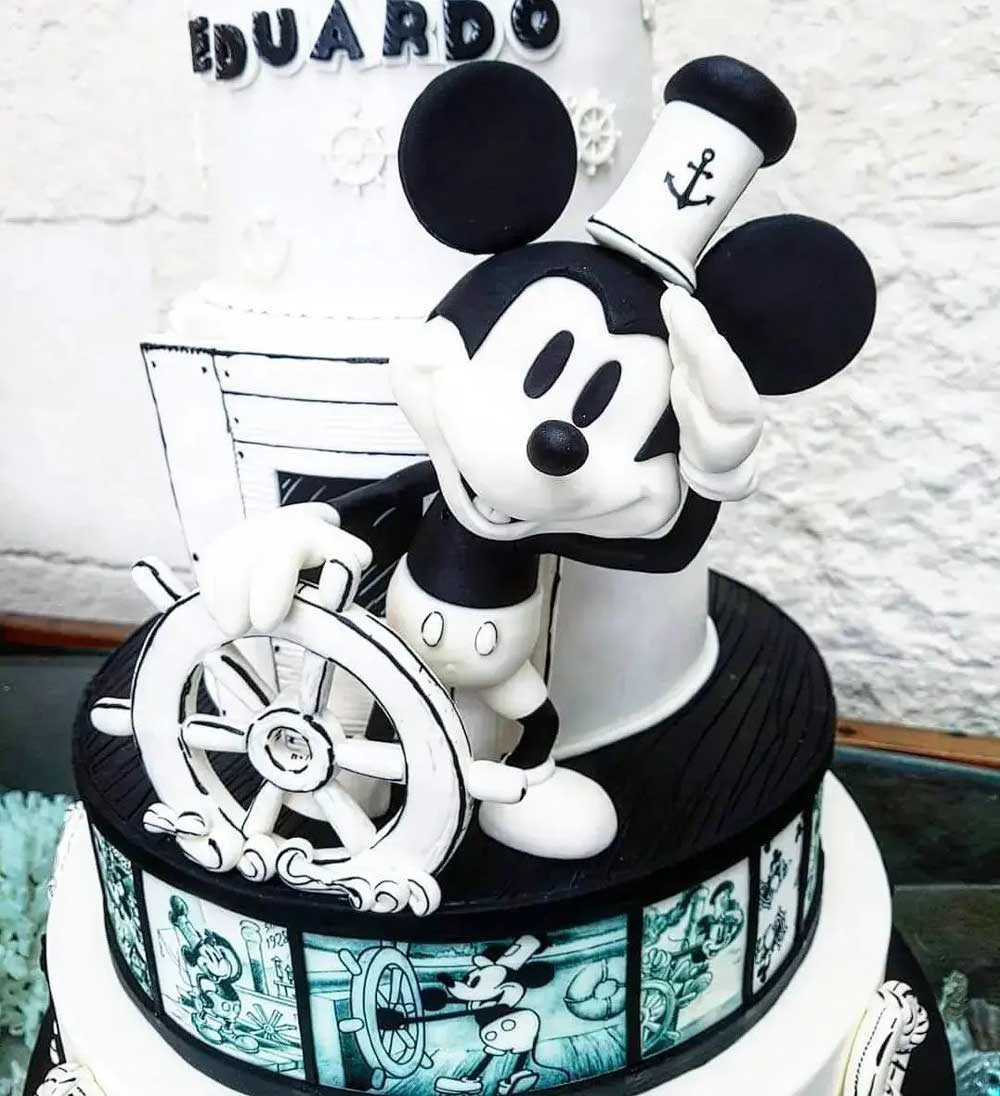 Steamboat Willie Mickey Mouse Cake Topper