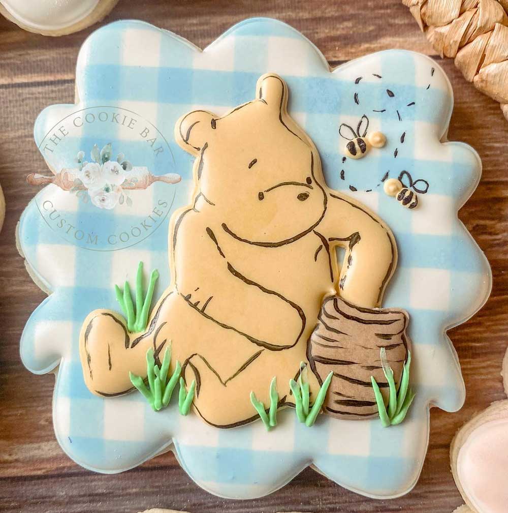 Pooh Baby Shower Cookie