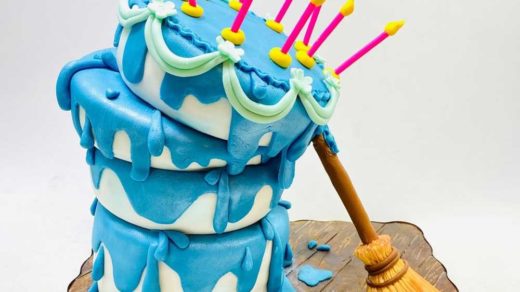 Sleeping Beauty Blue Birthday Cake