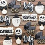 Black White Jack Skellington Baby Shower Cookies