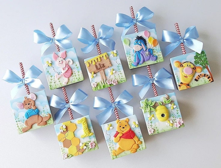 Cute Winnie Centerpieces For Tables 16 Pcs Pooh Centerpieces On Sticks Bear  T