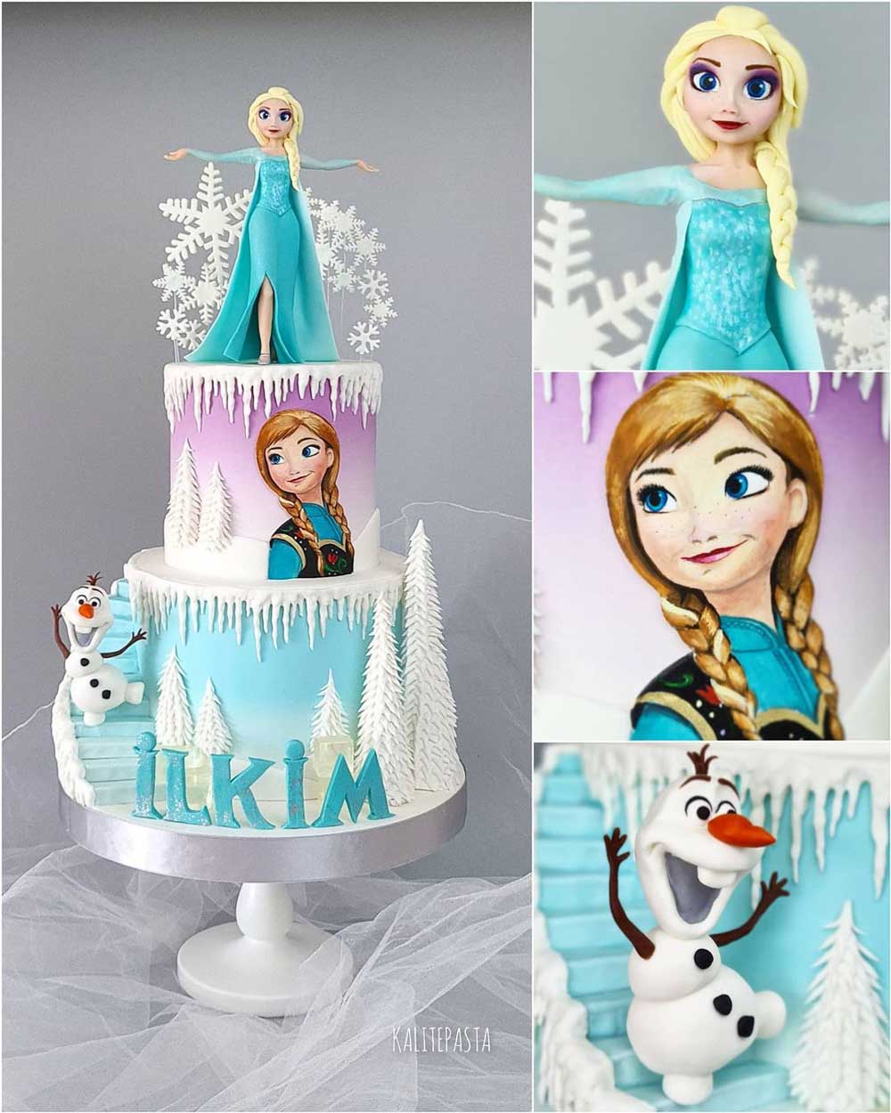 Collage of Frozen Cake