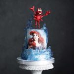 Blue Hand-painted Ariel cake