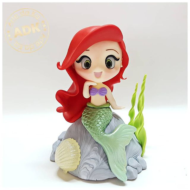 Fondant Little Mermaid Cake Topper