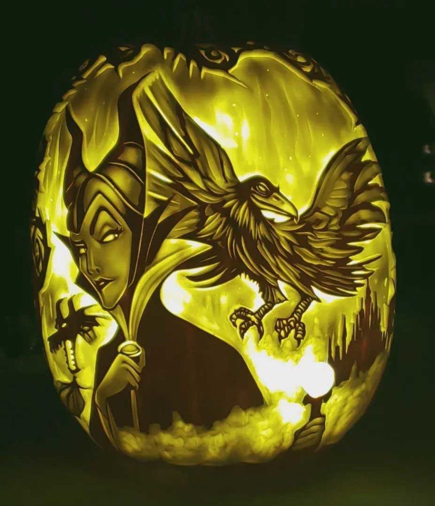 Maleficent and Diablo Pumpkin