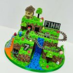 Minecraft Railroad Birthday Cake