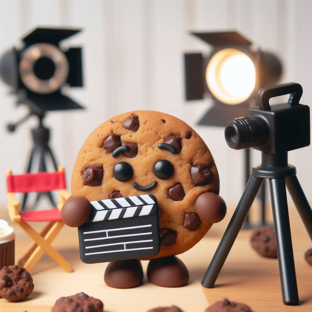 A Chocolate Chip Cookie Making A Film