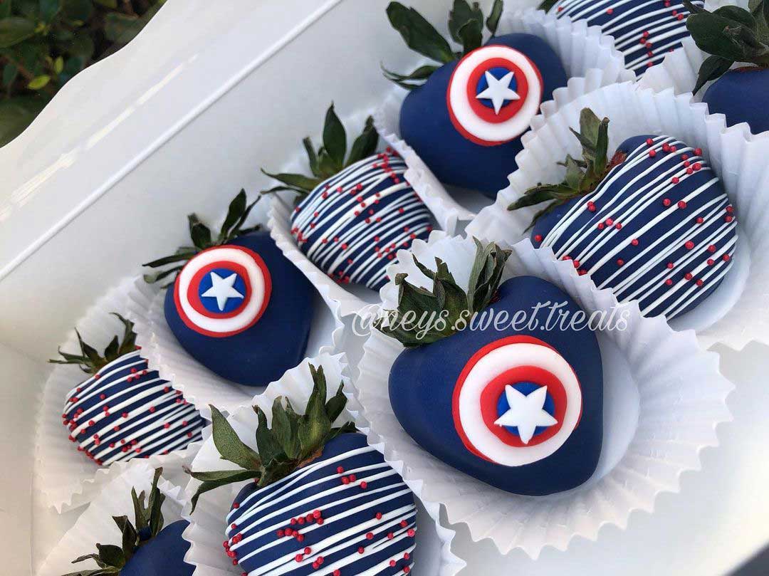 Captain America Shield Strawberries