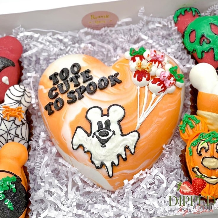 Ghost Mickey Mouse Chocolate Heart