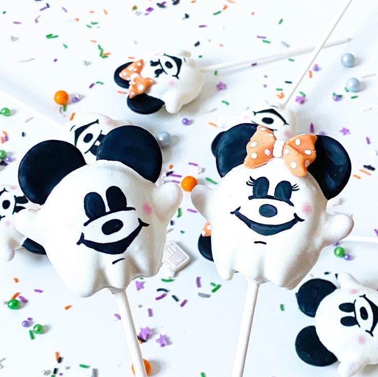 Mickey & Minnie Ghost Cake Pops