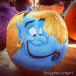 Hand painted pumpkin of the Genie from Aladdin