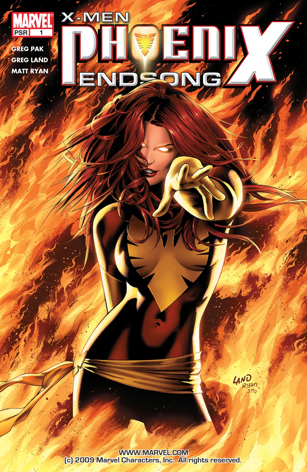 Greg Land and Matt Ryan's cover to X-Men: Phoenix - Endsong #1