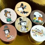 These Thanksgiving themed chocolate covered Oreos feature Snoopy, Woodstock, Peppermint Patty & Marcie.